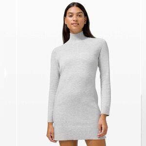 Lululemon Athletica Womens Keep It Cozy Knit Sweater Dress Gray size 10